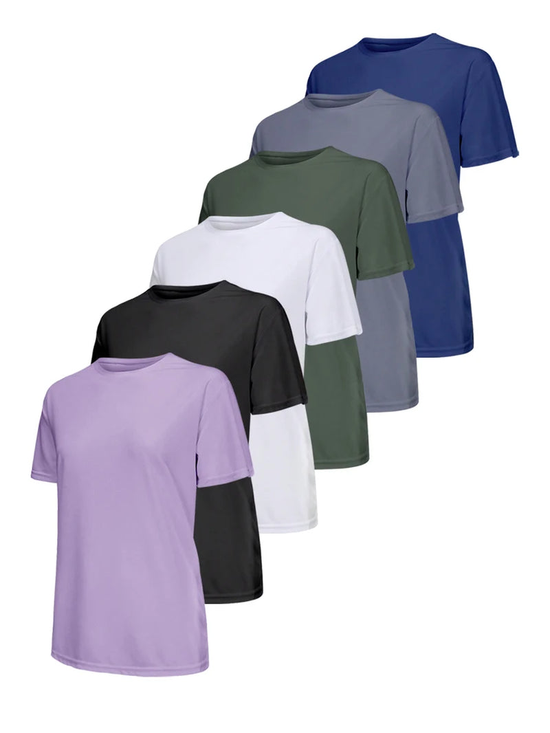Women'S Solid Color Ultralight Quick Dry Sport T-Shirt,Breathable Lightweight ,Running Gym Compression Shirt
