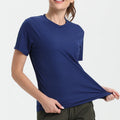 Women'S Solid Color Ultralight Quick Dry Sport T-Shirt,Breathable Lightweight ,Running Gym Compression Shirt