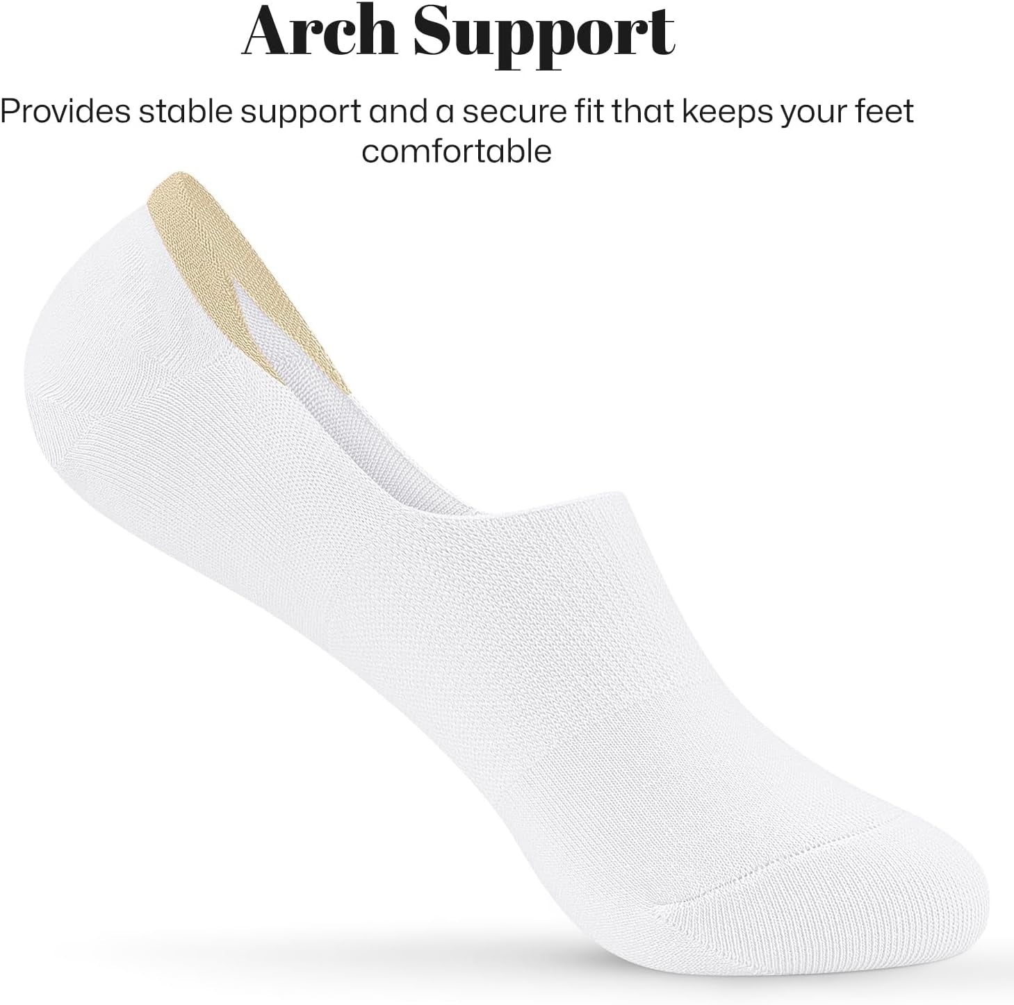 No Show Socks Women Low Cut Ankle Socks Non Slip 4/8 Pairs | Thin Flat Boat Line Short Socks with Silicone Heel Grips, Breathable Combed Cotton, Invisible Socks,Size 5-14