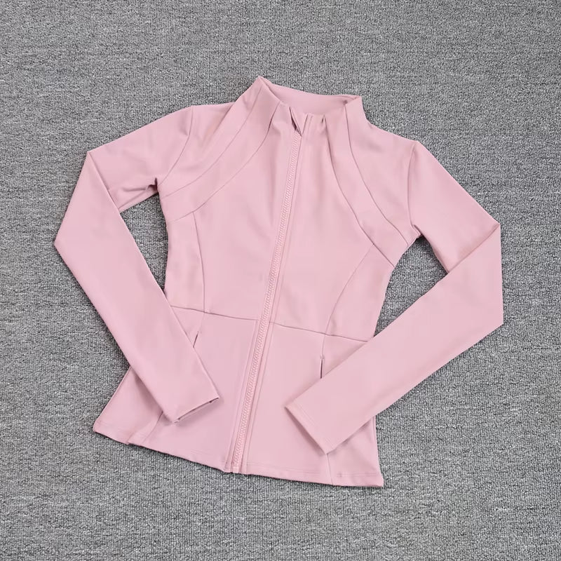 Sports Coat Women'S Shirt Yoga Slim Long Sleeve Fast Running Thin Pilates Fitness Suit Top Clothing