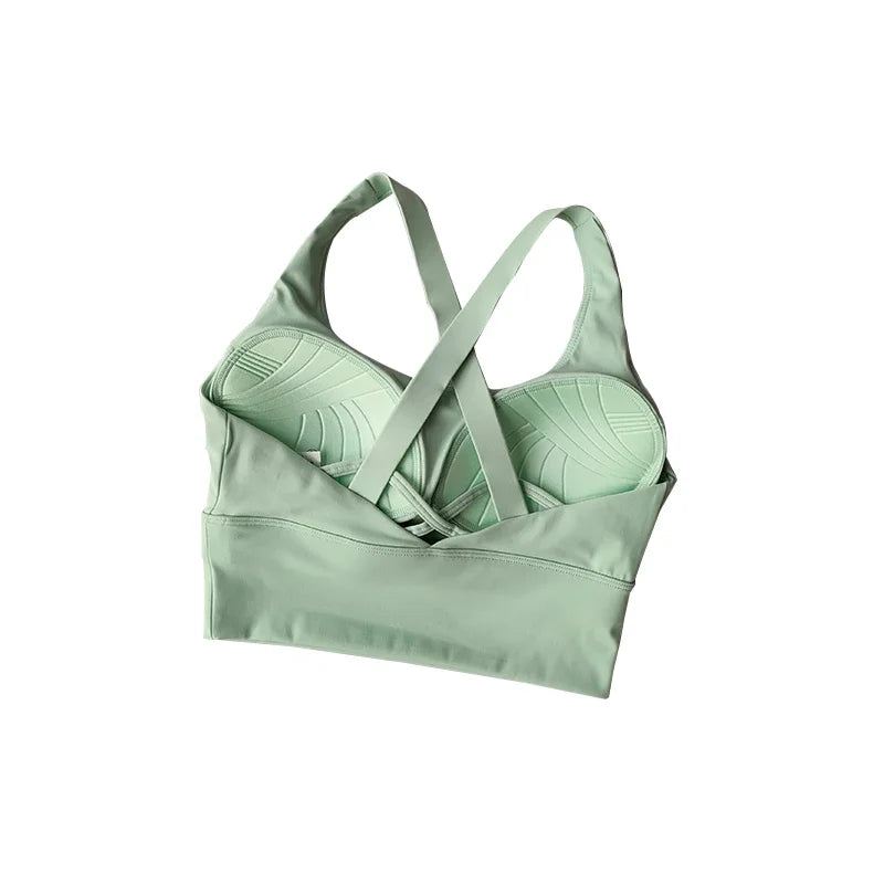All-In-One Sports Bra Collection Breast High-Intensity Professional Shock-Proof Huddle Running Bra Yoga Fitness Bra Summer Cloth